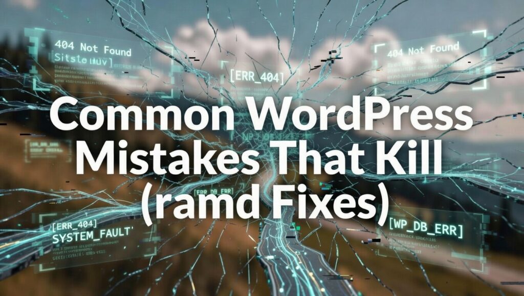 Common WordPress Mistakes That Kill Traffic (And Fixes)