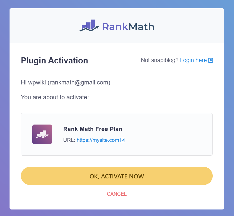 Rank Math Auth