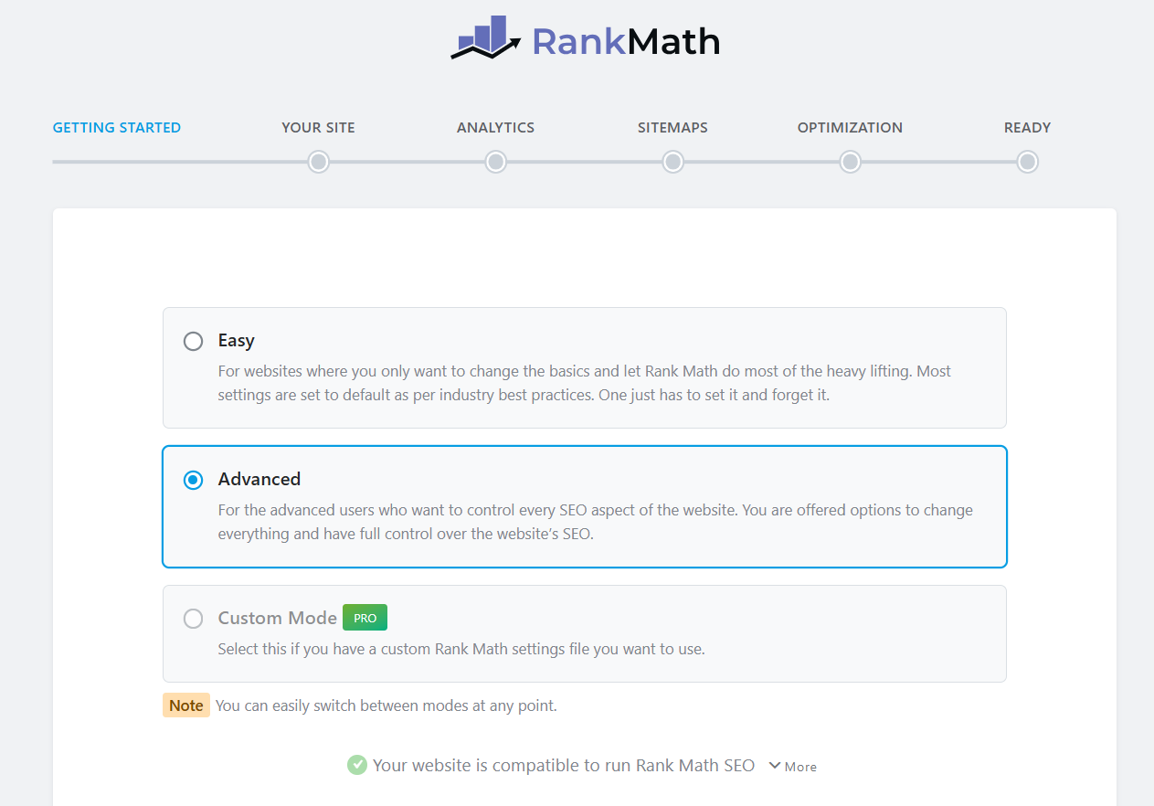 Rank Math Advanced Mode